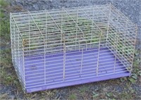 wire animal cage, 30" x 17" x 15.75"