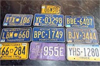 10 Pennsylvania License Plates