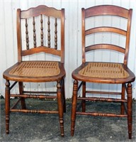 2 cane seat chairs