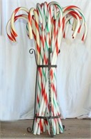 20+ Candy canes - 39"h in wrought iron holder