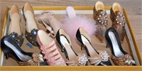 Box lot- miniature ladies shoes