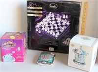 2 in 1 Crystal Chess & Checker set in OB