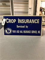 CROP INSURANCE PLASTIC SIGN, DOUBLE SIDED, 9X17"