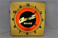 Vintage Lackner Lighted Barrett Roofs Clock