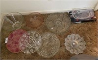 Lot of Glass Serving Plates & Miscellaneous