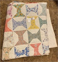 Hand Quilted Bow Tie Quilt