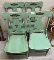 4 Matching Painted Chairs