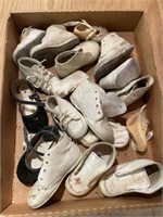 Flat of Vintage Baby Shoes