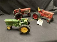 Lot of (3) 1:16 Scale Tractors- Rough