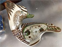 Ceramic Tonola Hand Painted Swan