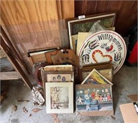 Lrg Lot of Picture Frames & Miscellaneous