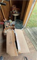 Box of Outdoor Lights & Miscellaneous