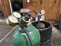 Acetylene cart, torch , hoses