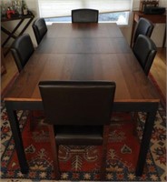 Lot #638 - Contemporary Dining Table and set