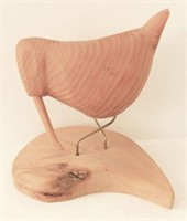 Lot #650 - Carved folk art style Pine shorebird