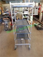 Metal Rolling Cart w/ Plastic Shelves