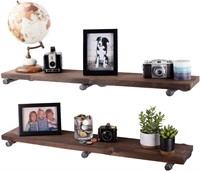 Industrial Pipe Wooden Shelves