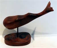 Lot #551 - Carving of Humpback Whale on Pedestal