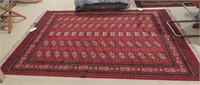 Lot #570 - Belgium wool pile red and white area