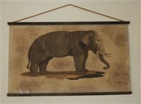 Lot #600 - Reproduction plate etching of elephant