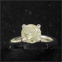 Certified10K  Dia(0.6Ct,I3,Light Yellow) Ring