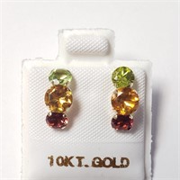 $300 10K  Genuine Gemstone Earrings