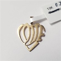 $250 10K  0.75G Heart Pendant