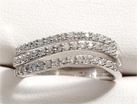 Certified10K  49 Diamonds(0.5Ct,I1-I2,F-G) Ring