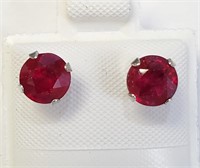 $500 10K  Ruby(2.1ct) Earrings