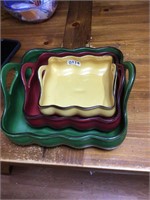 3 pc Set of casserole dishes