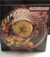 Crown Corning Swirl 2pc Chip&Dip NIB