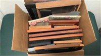 Box Of Misc Picture Frames