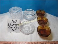 9pc Elegant Vintage Glass Decor & Service