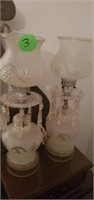 PAIR OF VINTAGE LAMPS WITH PRISMS