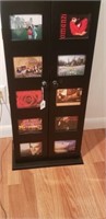 Black Wooden Photo Collage Cabinet w/ CD's