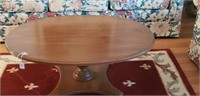 Mid Century Oval Side Wood Cocktail Table