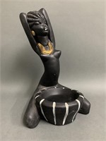 Hand Painted African Figure-Ceramic 10"