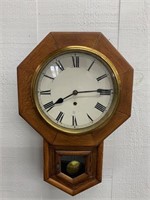 Early Oak Regulator Wall Clock