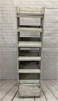 Unusual Vendor Stand with Removable Slant Shelves