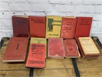 Lot of Antique Hardcover Books as Found