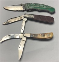 Three assorted knifes
