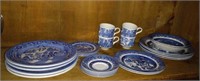 Lot of Blue Willow dishes
