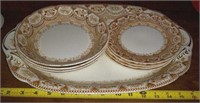 Venetian semi-porcelain platter, Bowls and plate