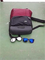 Backpack, 2 Pair Sunglasses, Asstd Ziplocs
