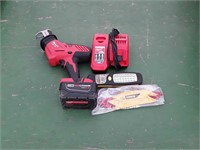 Milwaukee Recip Saw, Fast Charger, Magnetic Light