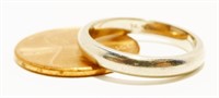 14K W Gold Wedding Band Ring Sz 4.5 2.6g