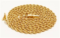 14K Y Gold 18.5" Rope Necklace 4.5g