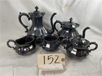 Vintage Meriden B Co. silverplate tea set