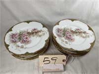 12 Theadore Haviland Limoges 9" Plate