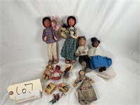 Collection Folk Art Dolls Scarlet Begonia Trouble